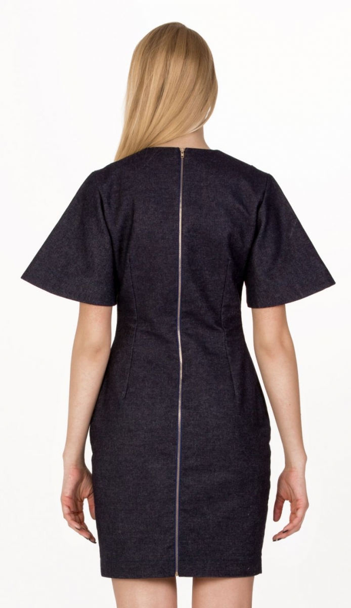 vestido de fiesta vaquero classic jeans escote V